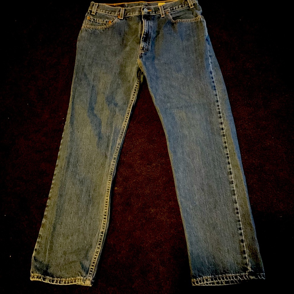 Vintage Sz 36 x 30 Men’s Levis 505 Regular Fit Jeans Medium Blue Y2K 90s - Picture 1 of 8